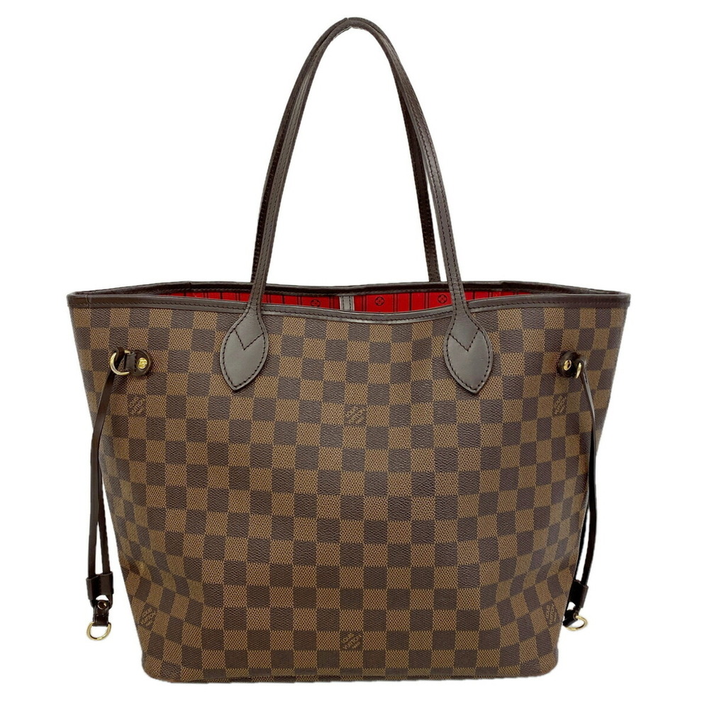 LOUIS VUITTON Authentic Brown Damier Neverfull MM Tote Bag